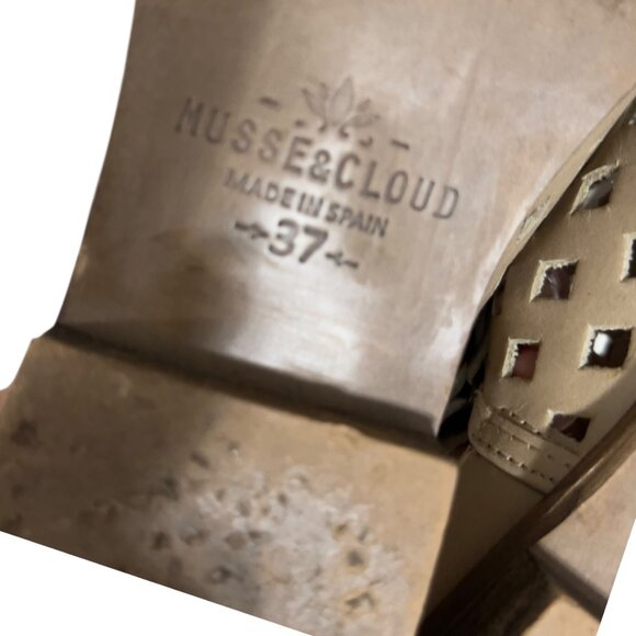 Anthro Musse & Cloud Caila Leather Western Coastal Cowgirl Cutout Ankle Boots 7 - Picture 2 of 10